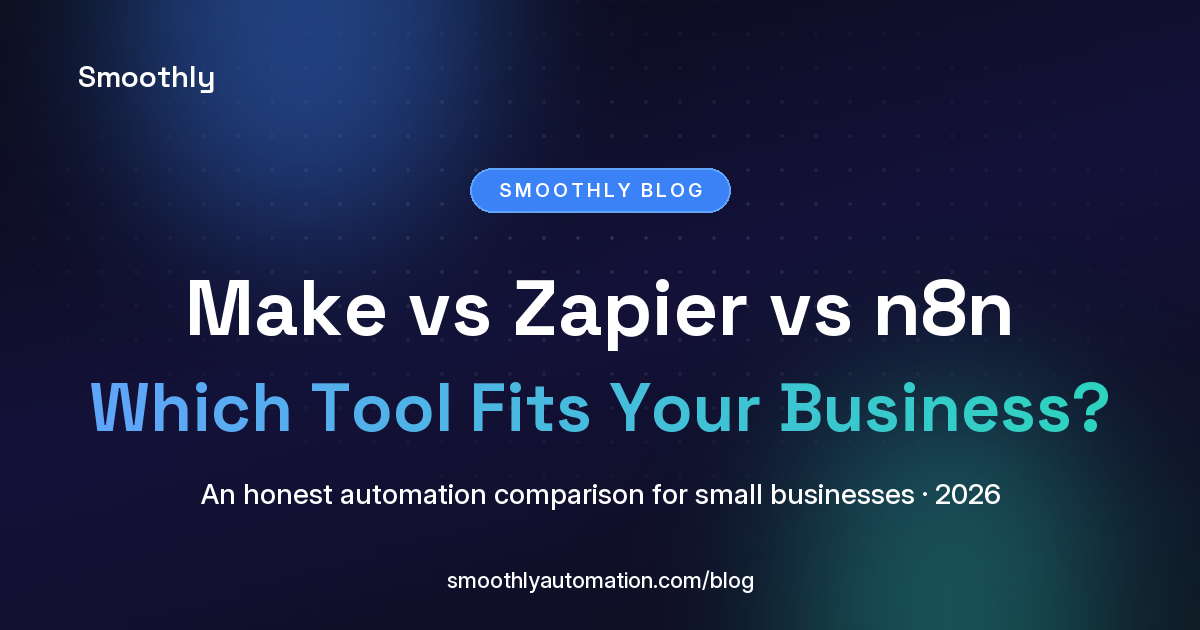 Make vs Zapier vs n8n — which automation tool fits your business, Smoothly Blog